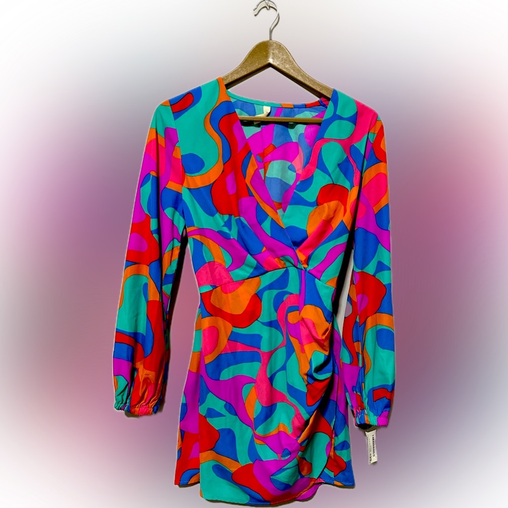 Groovy Wrap Skirt Bodycon Dress by Tyche